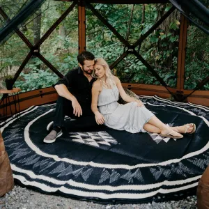 RV Round mat - Recycled Reversible Waterproof RV Rug