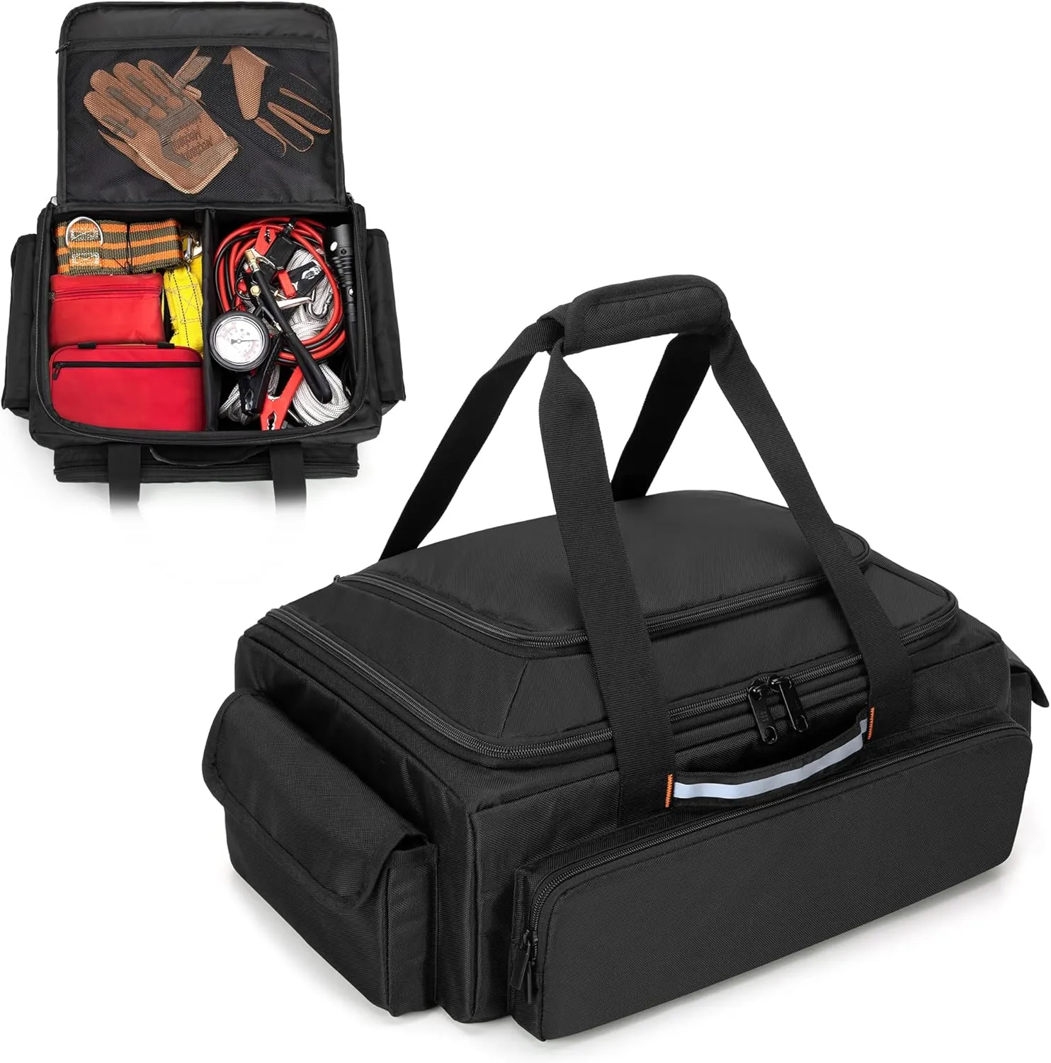samdew Under Seat Storage Bag, Truck Organizer Backseat for SuperCrew & Crew Cab, Rear Seat Storage Case for Trucks Compatible with F150, Underseat Tool Box with Multiple Pockets, Bag Only