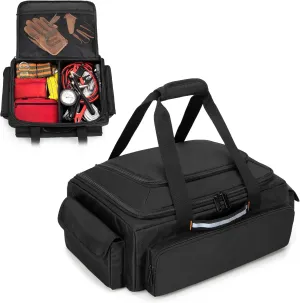 samdew Under Seat Storage Bag, Truck Organizer Backseat for SuperCrew & Crew Cab, Rear Seat Storage Case for Trucks Compatible with F150, Underseat Tool Box with Multiple Pockets, Bag Only