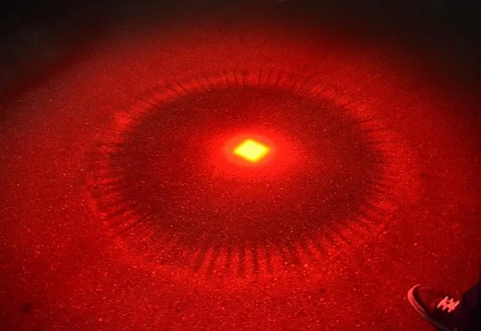 Scalable Red LED 3 Mode Long Range Red Beam Red Light Flashlight, Red LED Flashlight Red Flashlight Torch with Red Light Red Led for Night Detecting-Black House