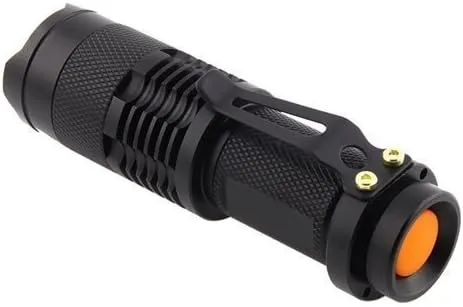 Scalable Red LED 3 Mode Long Range Red Beam Red Light Flashlight, Red LED Flashlight Red Flashlight Torch with Red Light Red Led for Night Detecting-Black House