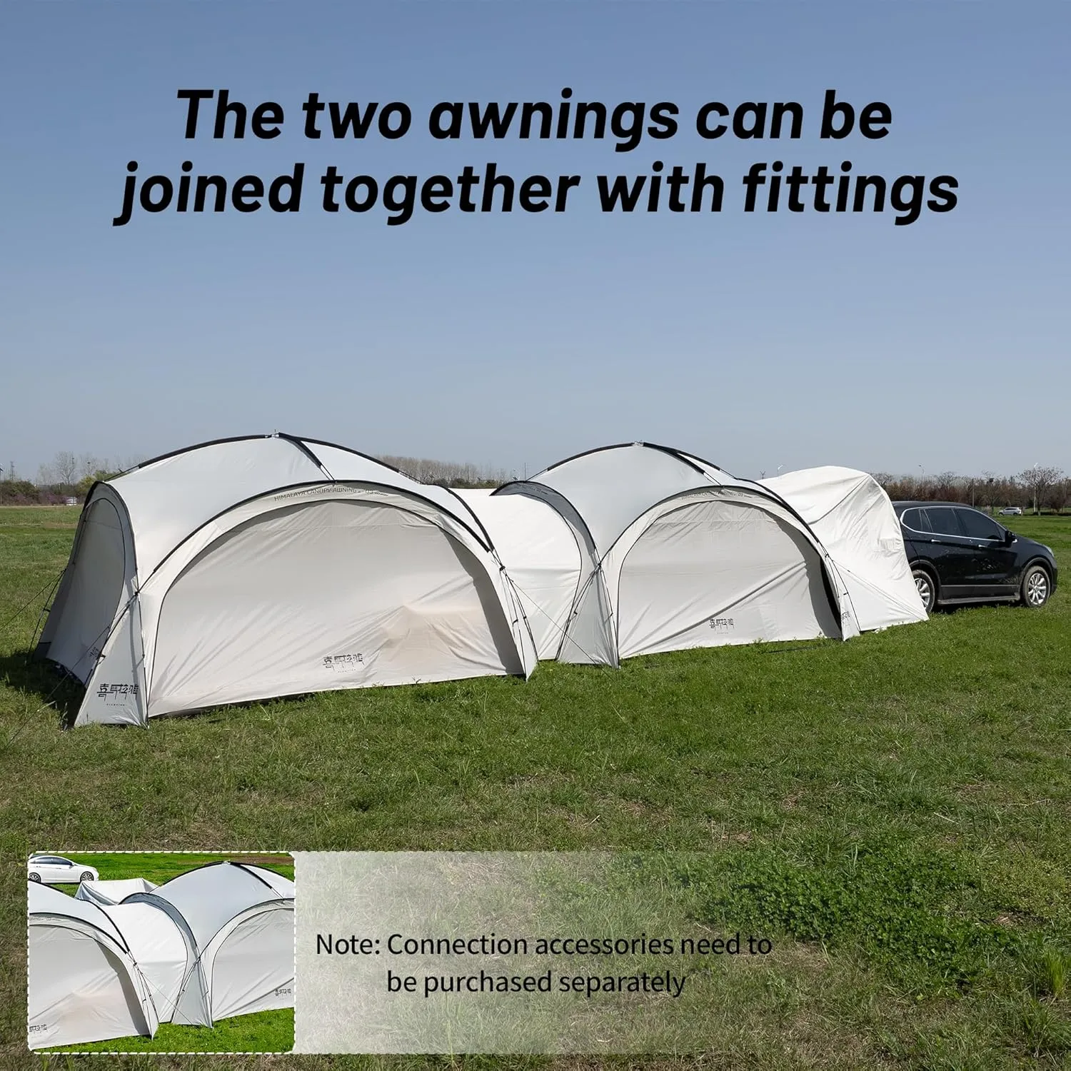 Screen House Tent Dome Tent 4-6 Person Camping Tents for Family Backpacking Waterproof Windproof Suitable for Outdoor Camping Quick with 3 Minute Setup (Tent, Cream)