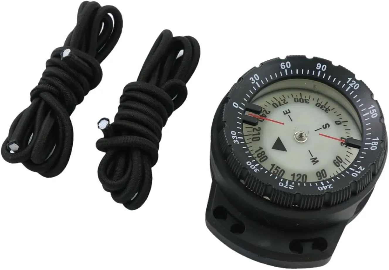 Scuba Diving Compass Luminous Tool Professional Wrist Camping Compass for Camping Kayaking Survival Emergency, Black
