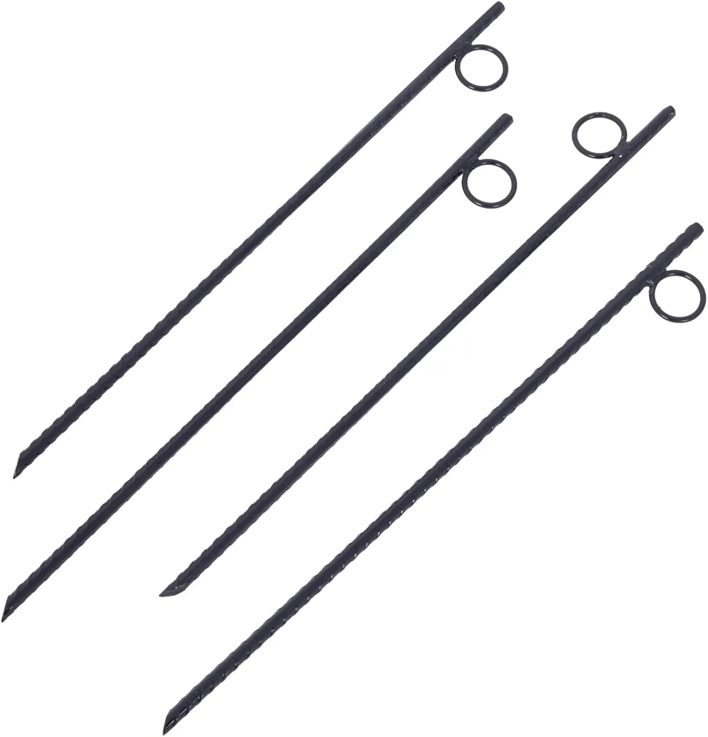 Secure Your Tent with Heavy-Duty Rebar Stakes, 3/8" x 18", Durable Steel with Loops for Easy Installation, 4-Pack