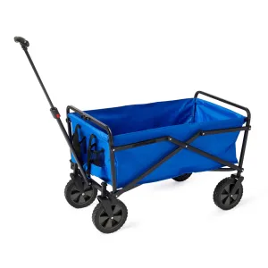 Seina Compact Folding 150-Pound Capacity Utility Cart, Royal Blue