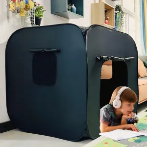 Sensory Tent for Kids with Autism, ADHD, SPD - CPC Certification Black Out Calm Corner Hideout Den Helps Children Adults Relax Reduce Anxiety - Pop-up Autistic Sensory Room Play Tent