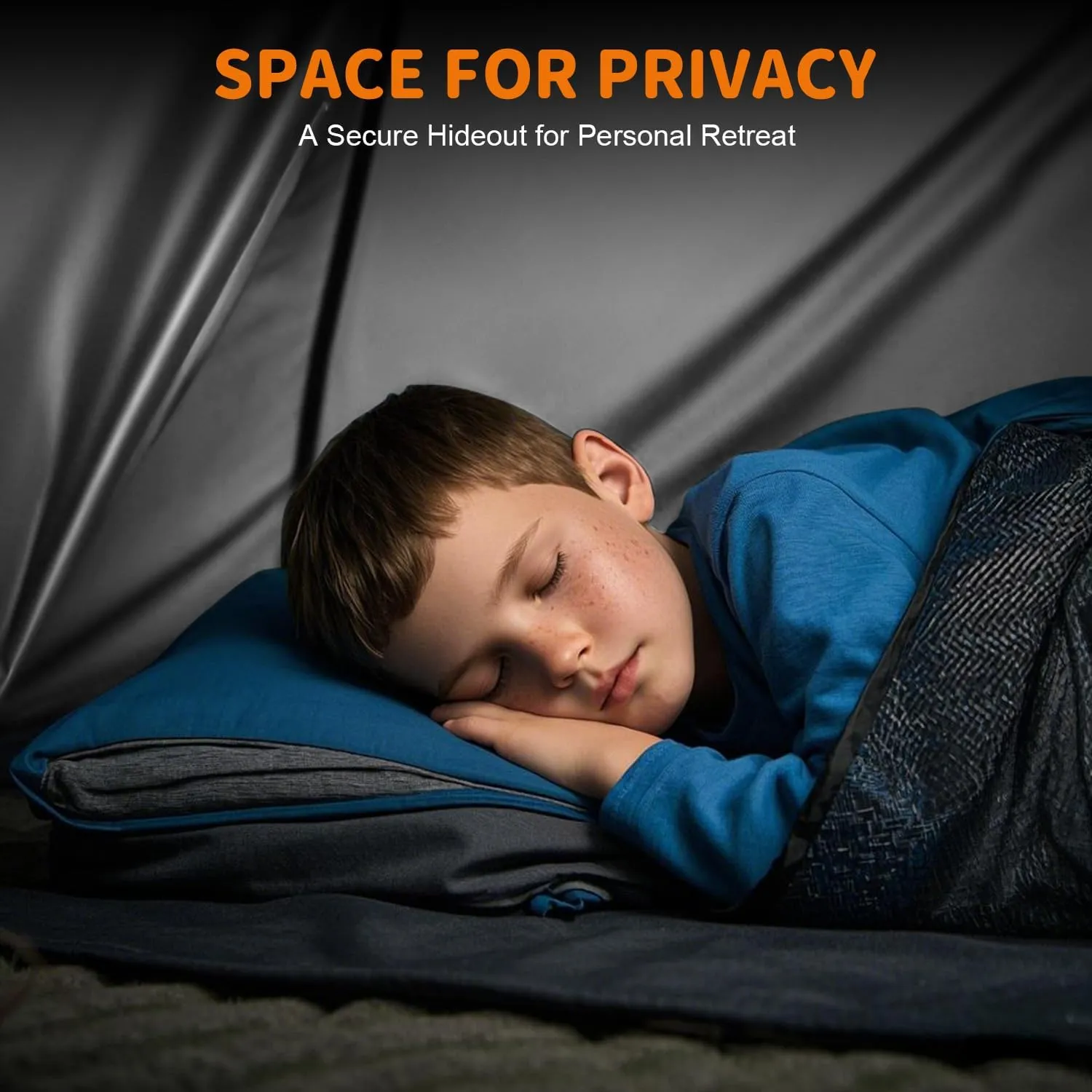Sensory Tent for Kids with Autism - Calming Tent for Kids 5-7 Or Children 8-12, Reduce Anxiety & Improve Focus, Portable Pop-Up Blackout & Hideout (Big Size)