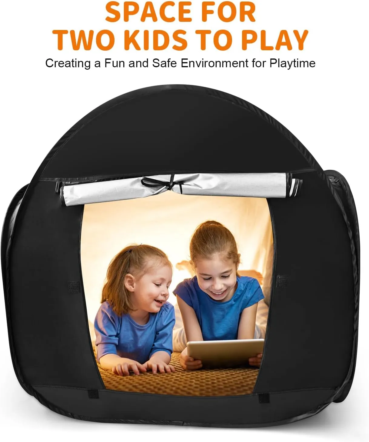 Sensory Tent for Kids with Autism - Calming Tent for Kids 5-7 Or Children 8-12, Reduce Anxiety & Improve Focus, Portable Pop-Up Blackout & Hideout (Big Size)