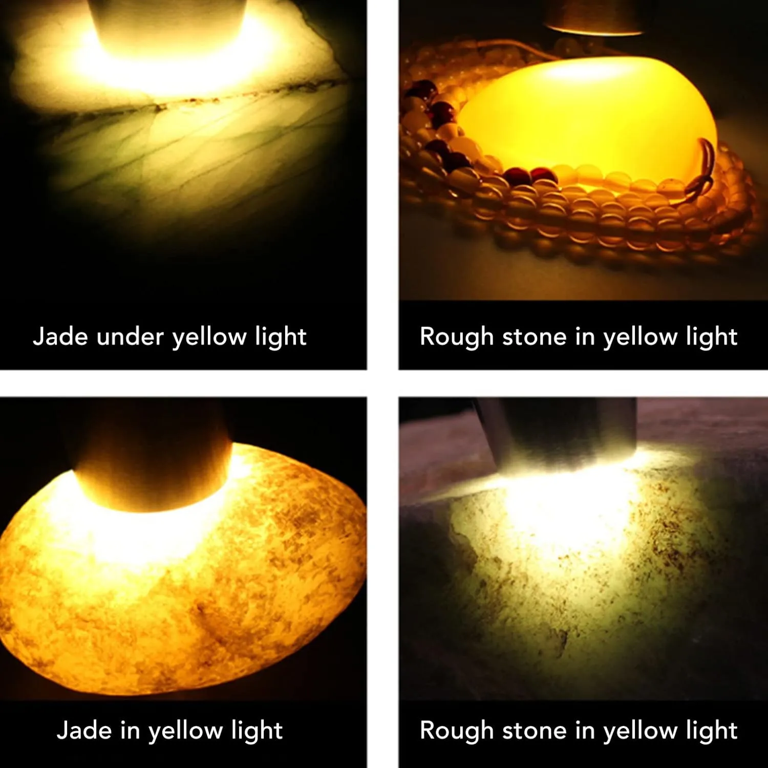 Septpenta Jade Appraisal Inspection Light, Jade Appraisal Flashlight, Portable Jewelry Appraisal Flashlight with 5mm Spotlight Head, Diamond Appraisal Flashlight(Yellow Light)