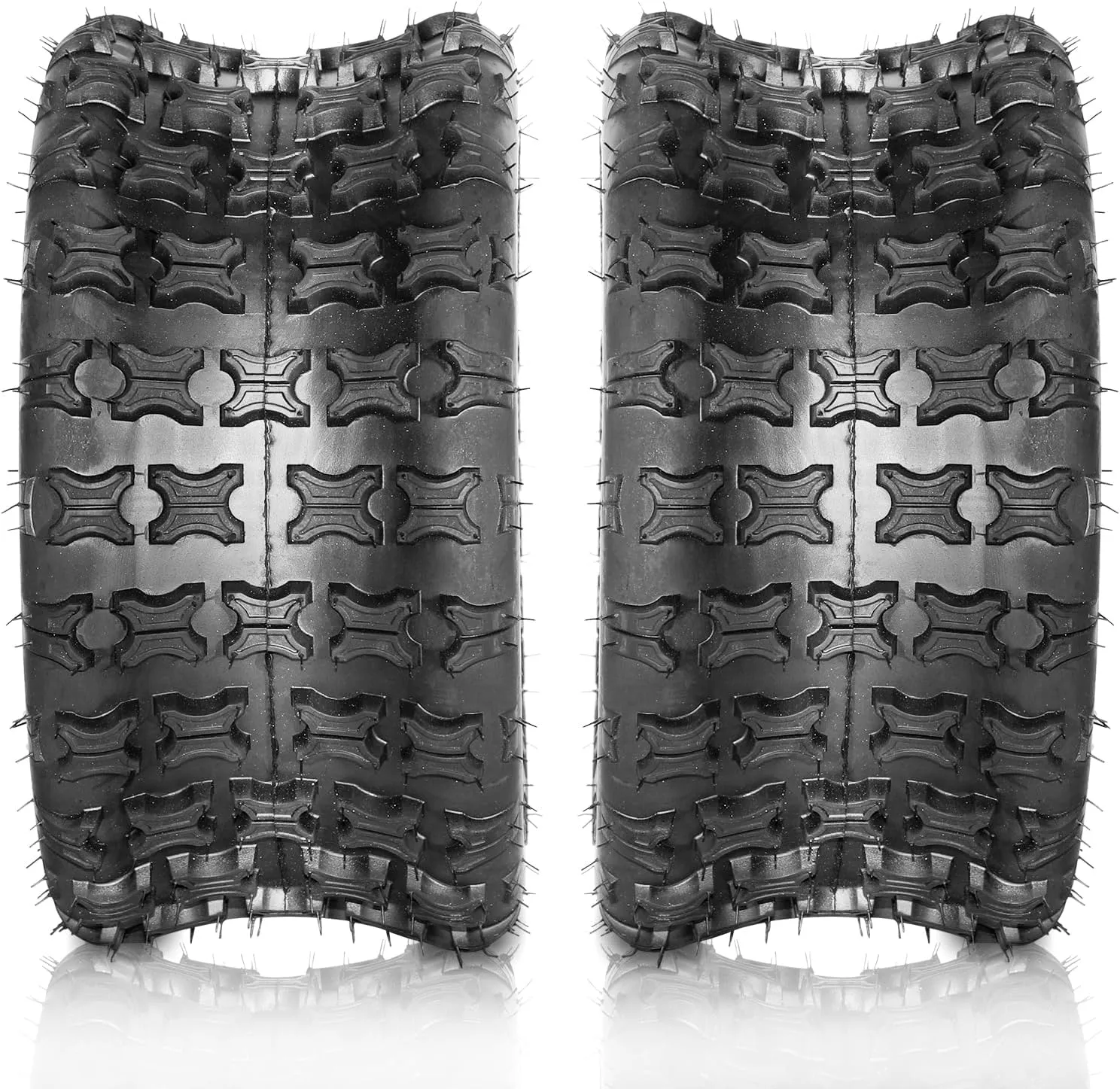 Set of 2 18X9.5-8 All Terrain ATV UTV Tires 18X9.5X8 Tubeless Sport Tires 4PR