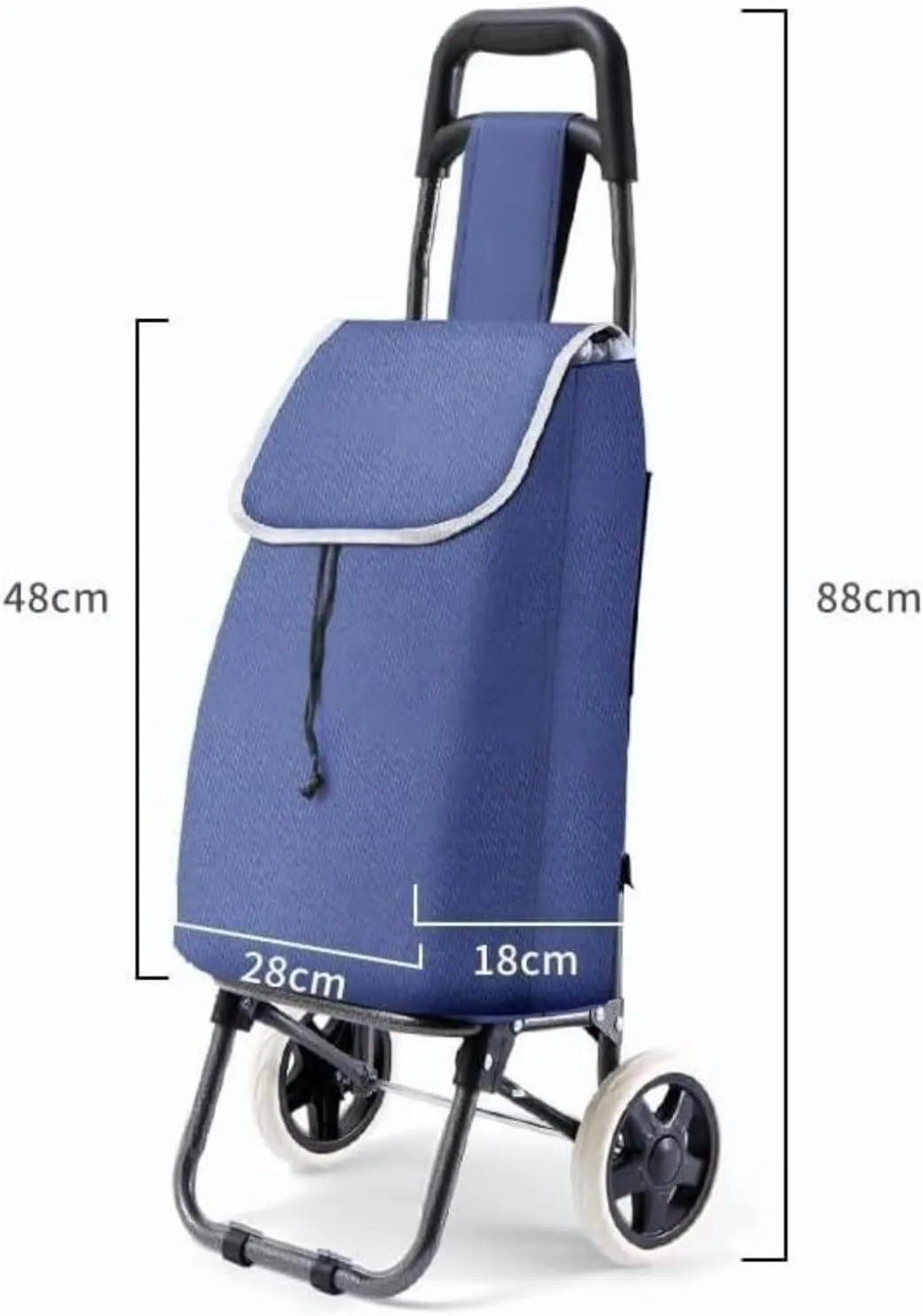 Shopping Trolley Cart Foldable Shopping Trolley Bag with Wheels Large Reusable Cloth Hand Tote Supermarket Pull Cart Bag Shopping Cart