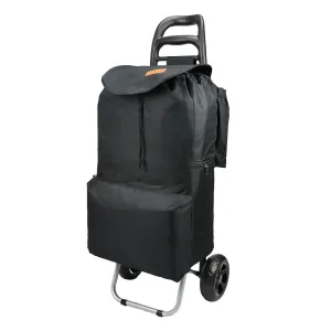 Shopping Trolley Foldable Shopping Cart Lightweight Utility Cart Grocery Market Cart With Waterproof Bag