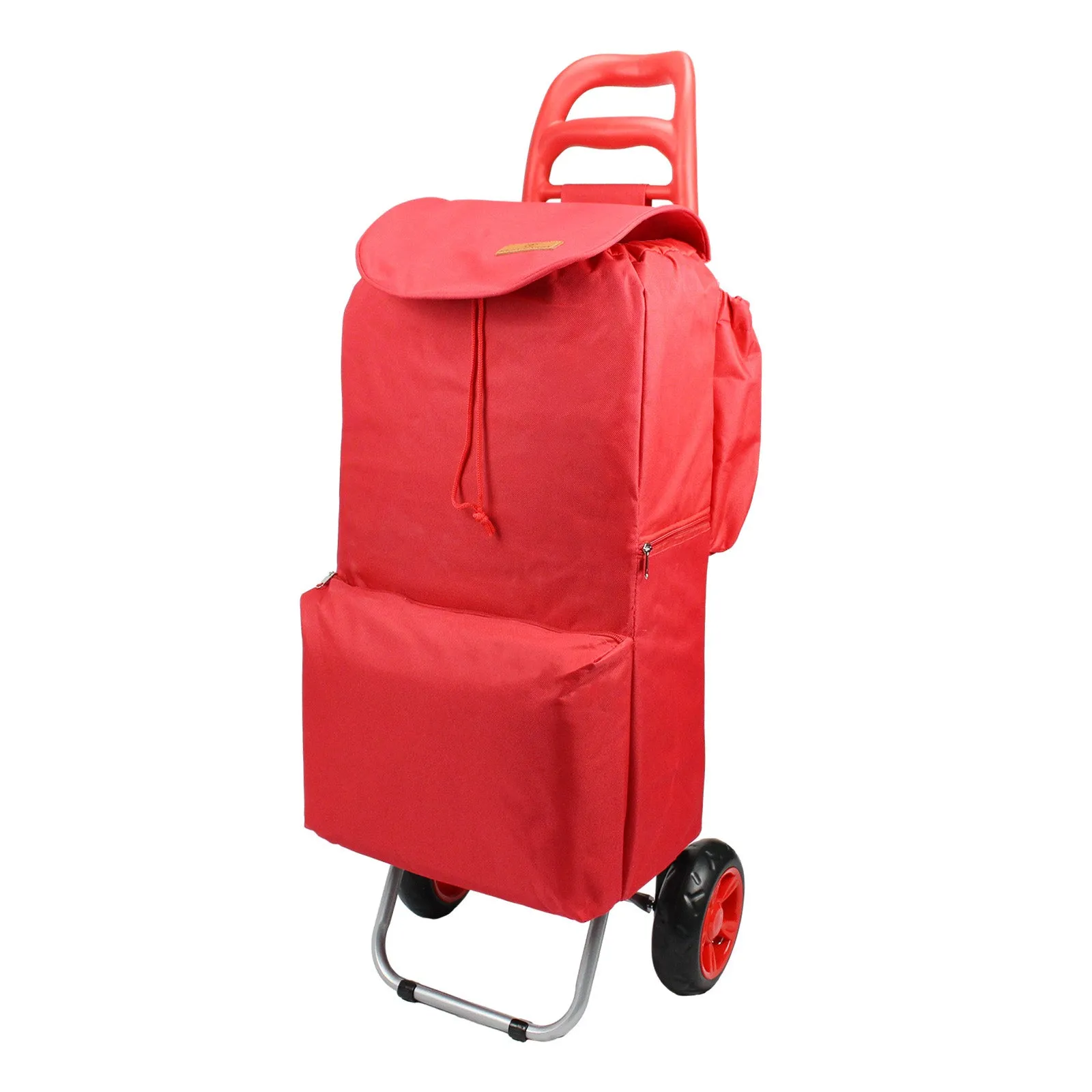 Shopping Trolley Foldable Shopping Cart Lightweight Utility Cart Grocery Market Cart With Waterproof Bag