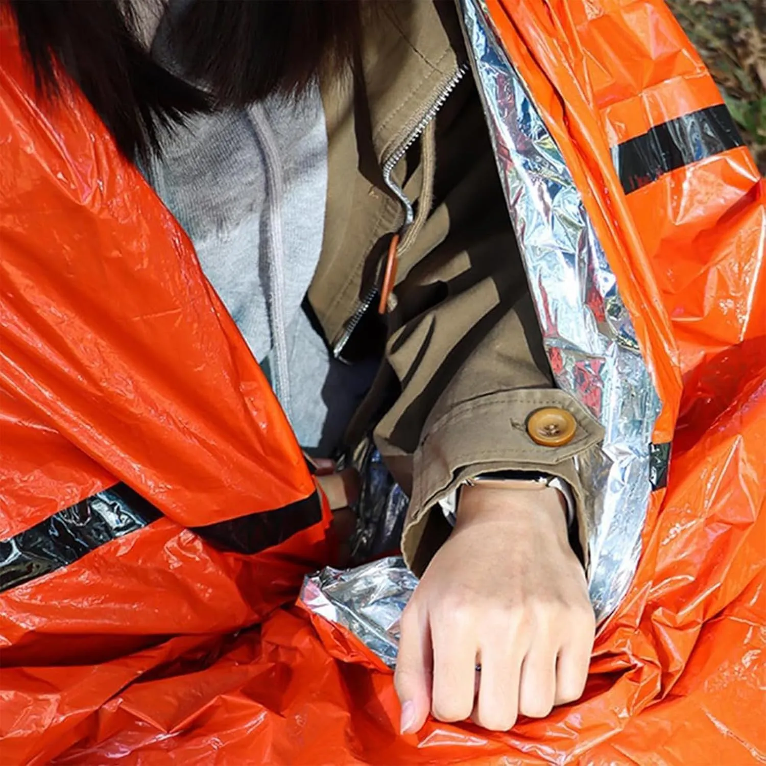 Sierra Madre Emergency Sleeping Bag, Pocket Size Emergency Sleeping Bag, Portable Thermal Sleeping Bag, Windproof, Waterproof & Thermal, for Camping, Hiking, Outdoor