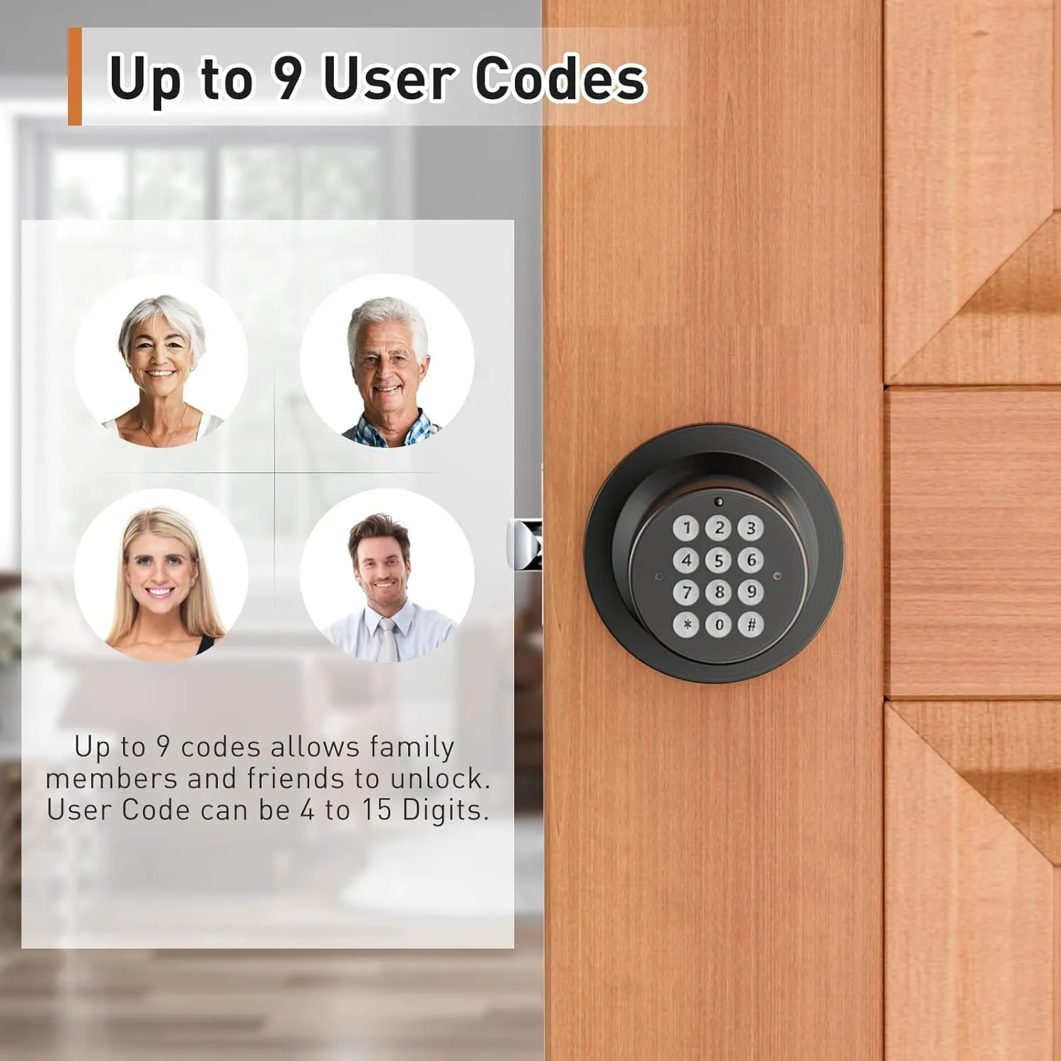 Signstek Digital Door Lock with Keypad - Electronic Door Knob for Keyless Entry - Oil Rubbed Bronze, 3 Pack