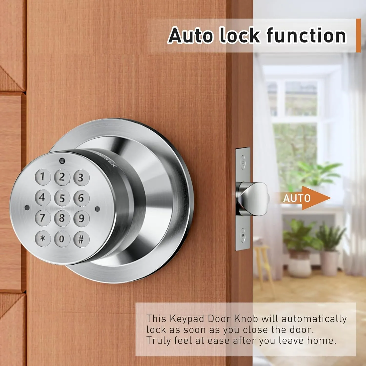 Signstek Keyless Digital Electronic Entry Security Safety Door Lock Locker (Satin Nickel 3 Pack)