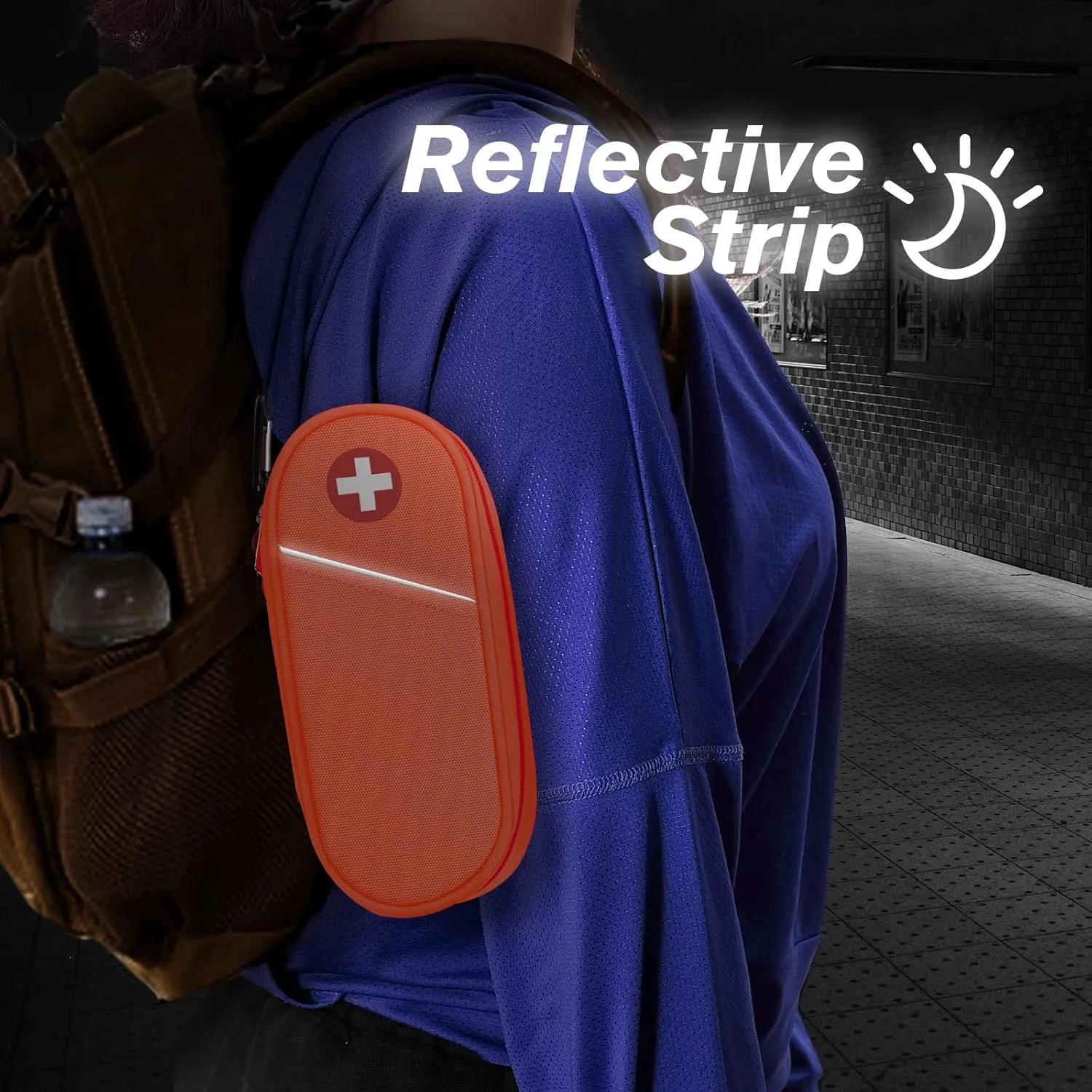 SITHON EpiPen Medical Carrying Case Insulated, Travel Medication Organizer Bag Emergency Medical Pouch Holds 2 EpiPens, Asthma Inhaler, Anti-Histamine, Auvi-Q, Allergy Medicine Essentials, Orange