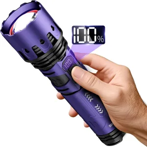 SKYFIRE Flashlights High Lumens, 5000LM Rechargeable Flashlights, Gifts for Men Dad Fathers Day, LED Flashlight with Camping Lights,Outdoor Super Bright Flashlight Handheld flashlights