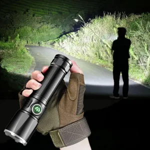 Small Flashlights, LED Flashlight, 100000 Lumens Super Bright Flashlight, Zoomable Rechargeable Flashlight with 4 Modes, Powerful Handheld Flashlight, Outdoor Waterproof Flashlight,for Hiking, Camping