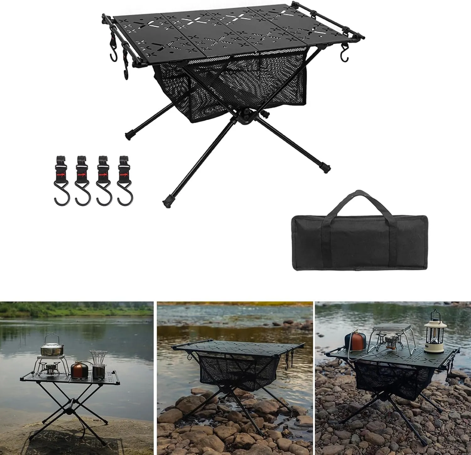 Small Outdoor Folding Tables Portable Desk Camp Tables Compact Camping Desk Utility Folding Tables