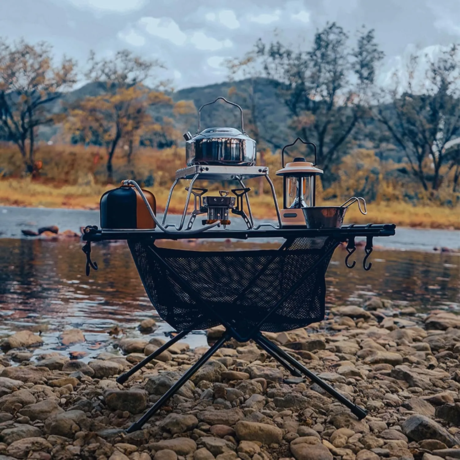 Small Outdoor Folding Tables Portable Desk Camp Tables Compact Camping Desk Utility Folding Tables