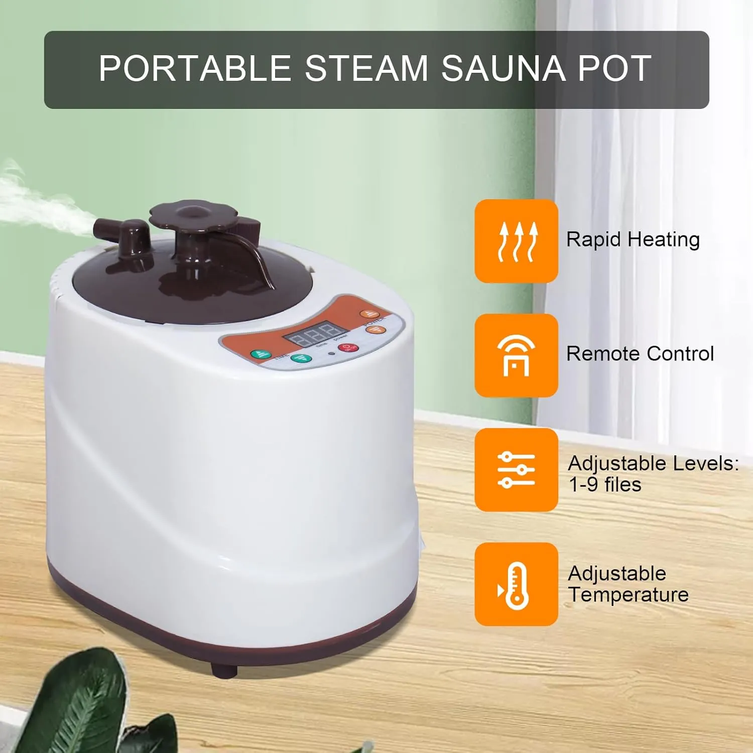 Smartmak Portable Steam Sauna, Upgrade 2L Steam Generator, Foldable Tent, One Person Full Body Home Spa for Detox Therapy-Blue