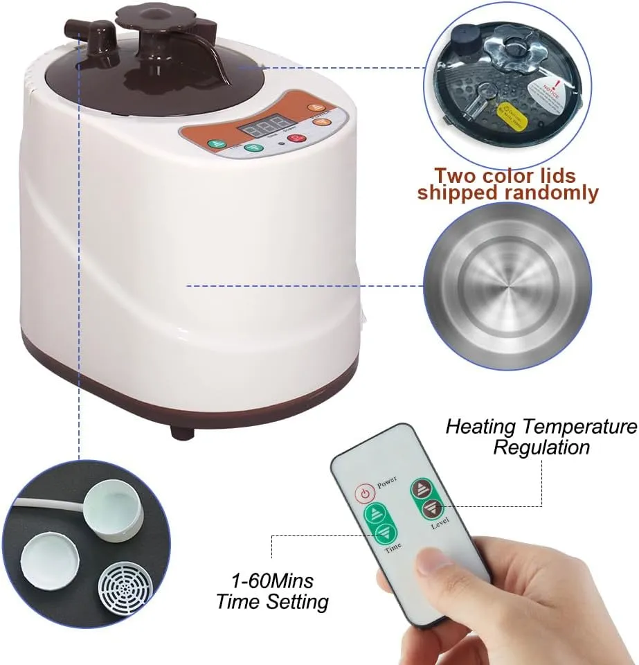 Smartmak Portable Steam Sauna, Upgrade 2L Steam Generator, Foldable Tent, One Person Full Body Home Spa for Detox Therapy-Blue