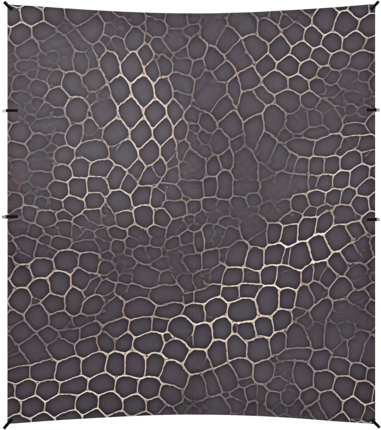 Snake Skin Print Style Darkgray Foldable Beach Tent UPF50  Protection Water-Resistant Large Sun Shelter with Sandbags, Sand Shovel, Poles for Camping, Picnics, Backyard & Fishing