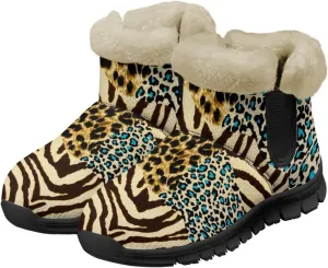 Snow Boots for Women -Fashion Winter Warm Snow Boots Anti-Slip outdoor Furry bootie for men women