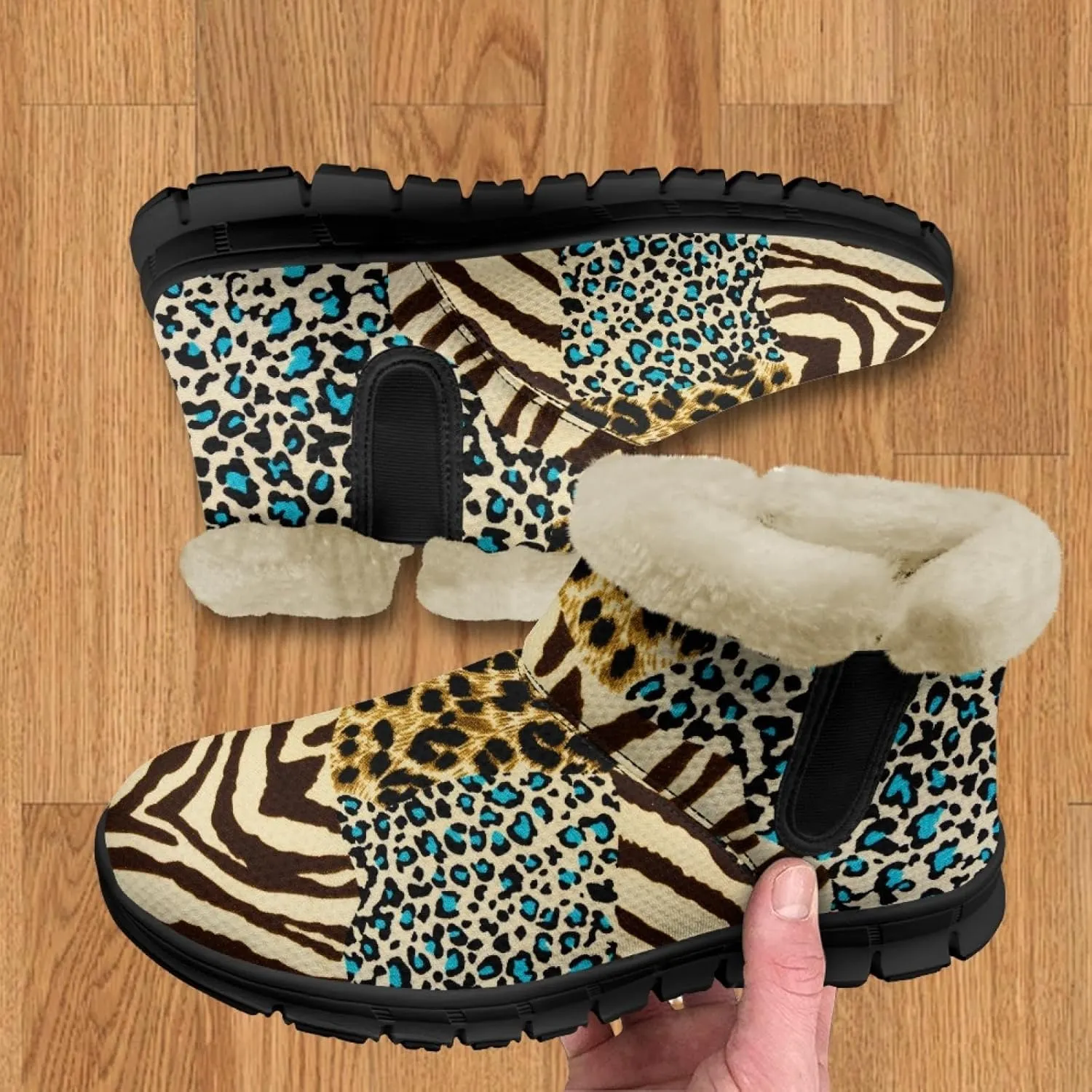 Snow Boots for Women -Fashion Winter Warm Snow Boots Anti-Slip outdoor Furry bootie for men women