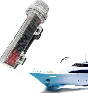Solar Flare Gun for Boat, LED Boat Flares Coast Guard Approved Marine, Boats Safety Kit for Life Rafts & Emergency Signaling (Red White Green Flashing)