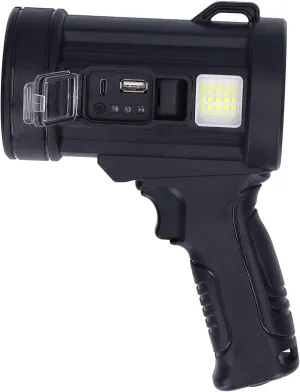 Solar Power Light, Outdoor Solar Power Searchlight Portable Glare LED Flashlight Multifunction Multicolor Filter Six, Basic Handheld Flashlights