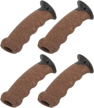Sosoport 4pcs Cork Cane Handle Grips for Trekking Poles Ergonomic - Replacement Handles for Hiking and Skiing Comfortable Nonskid Grip for Outdoor Adventures