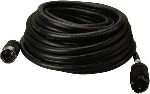 Southwire Extra Duty Outdoor Extension Cord, 50Ft, 8 Gauge, 50 AMP, Twist-to-Lock, Generator Cord, SEOW, Black, 19180008