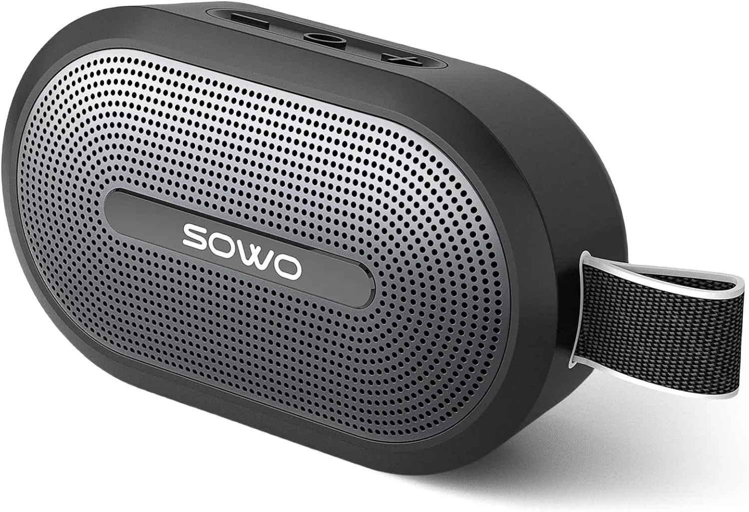SOWO Wireless Portable Small Speaker, Ultra Magnetic Bluetooth Speaker for Golf Car, Coverless IP67 Waterproof, 24 H Playtime, Pro Sound, Clip On Design for Outdoor, Indoor - Black