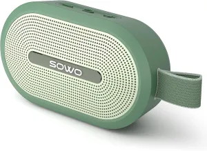 SOWO Wireless Portable Small Speaker, Ultra Magnetic Bluetooth Speaker for Golf Cart, Coverless IP67 Waterproof, 24 H Playtime, Pro Sound, Clip On Design for Outdoor, Indoor - Green
