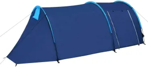 Spacious Waterproof Camping Tent for Family Adventures, Easy to Set Up, Comfortably Fits 4 People, Navy Blue/Light Blue
