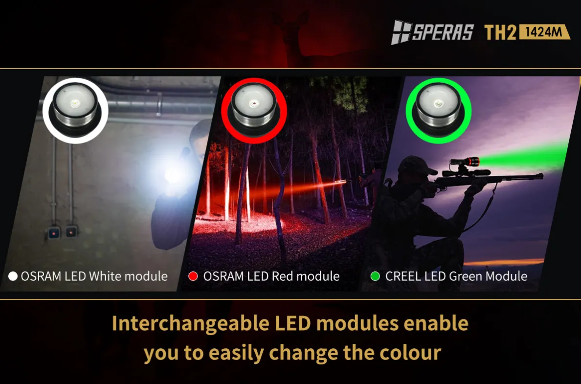 SPERAS TH2 Zoomable Tactical Flashlight