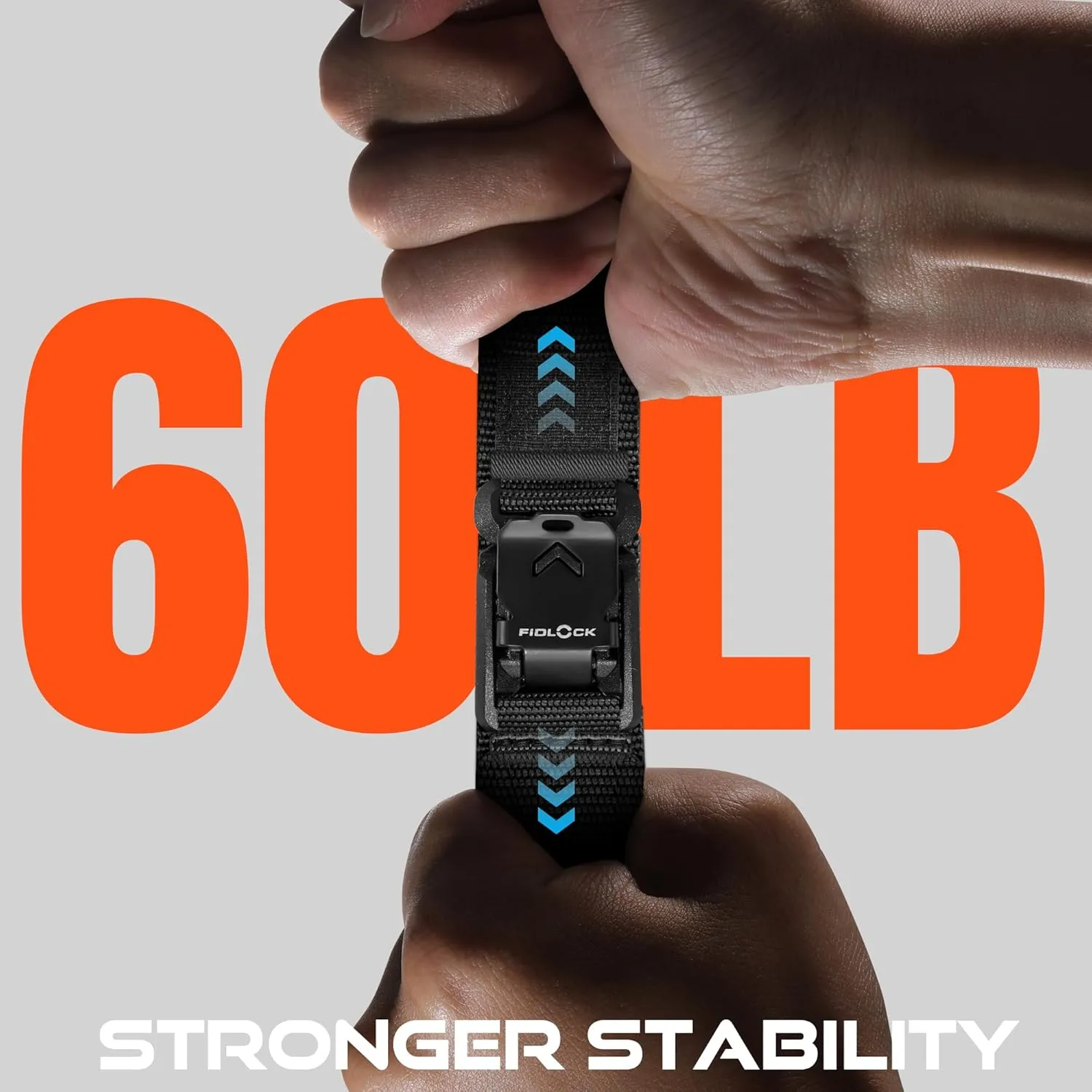 Sport Band Compatible with Fitbit Versa 3 Bands for Men and Women, Soft Nylon Replacement Strap with Magnetic Fidlock V-Buckle for Fitbit Versa 4/Sense 2/Sense, Medium, Black