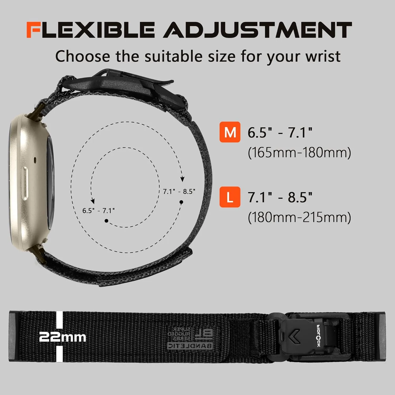 Sport Band Compatible with Fitbit Versa 3 Bands for Men and Women, Soft Nylon Replacement Strap with Magnetic Fidlock V-Buckle for Fitbit Versa 4/Sense 2/Sense, Medium, Black