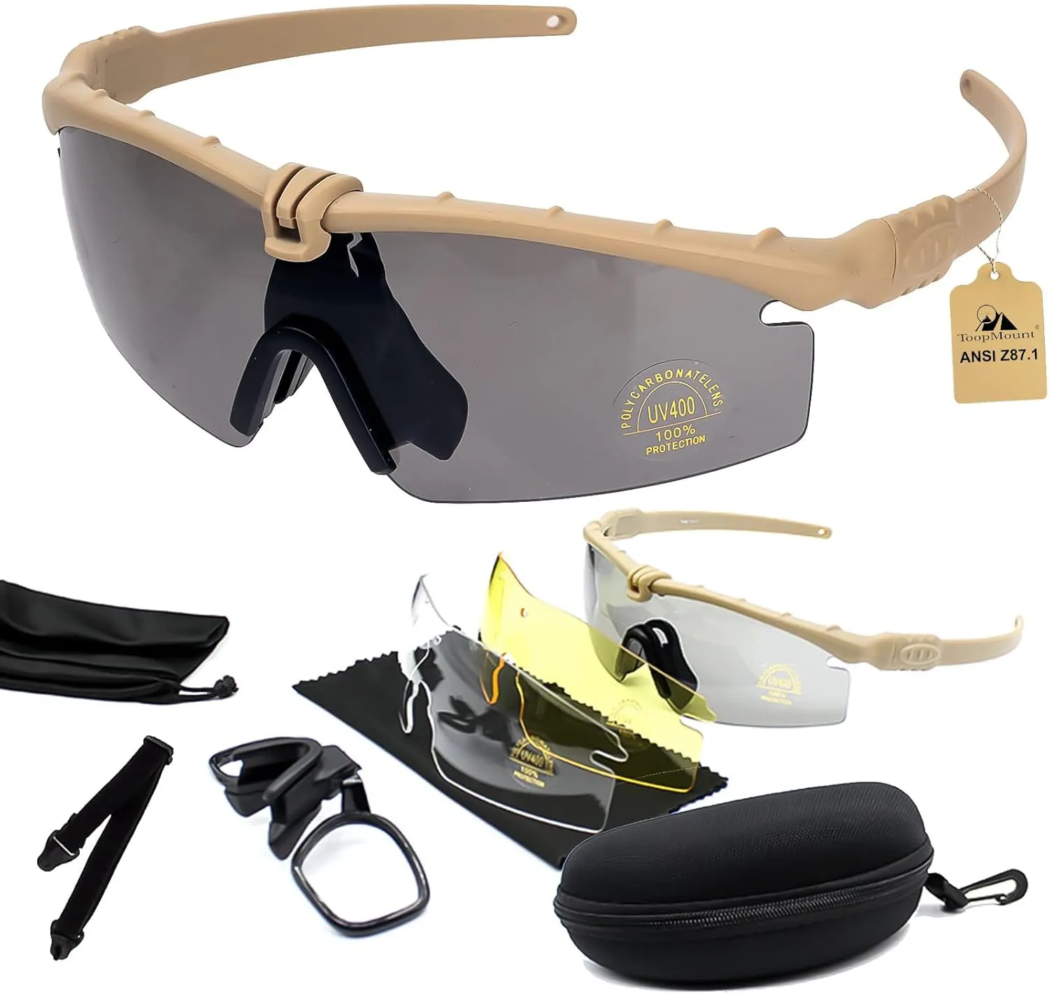 Sports Goggles Anti Fog Glasses Sunglasses with 3 Interchangeable Lens