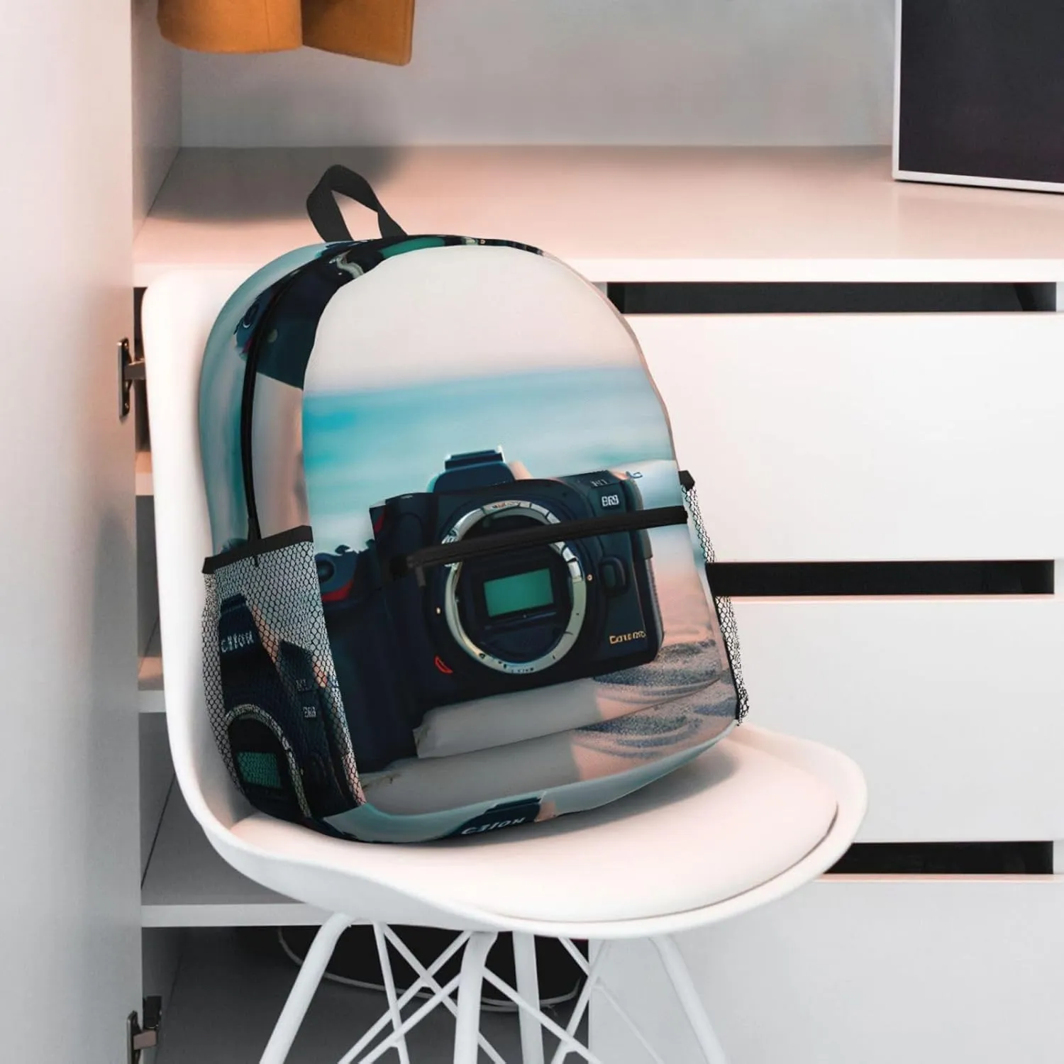 SSIMOO Summer Beach Print Trendy Leisure Backpack Your Ideal Travel Companion,A Must-Have For Outdoor Travels, SB-122