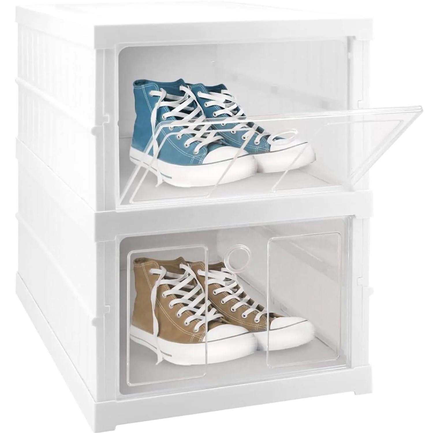 Stackable Foldable 2-Layer Storage Organizer Cart – Multifunctional Utility Rack