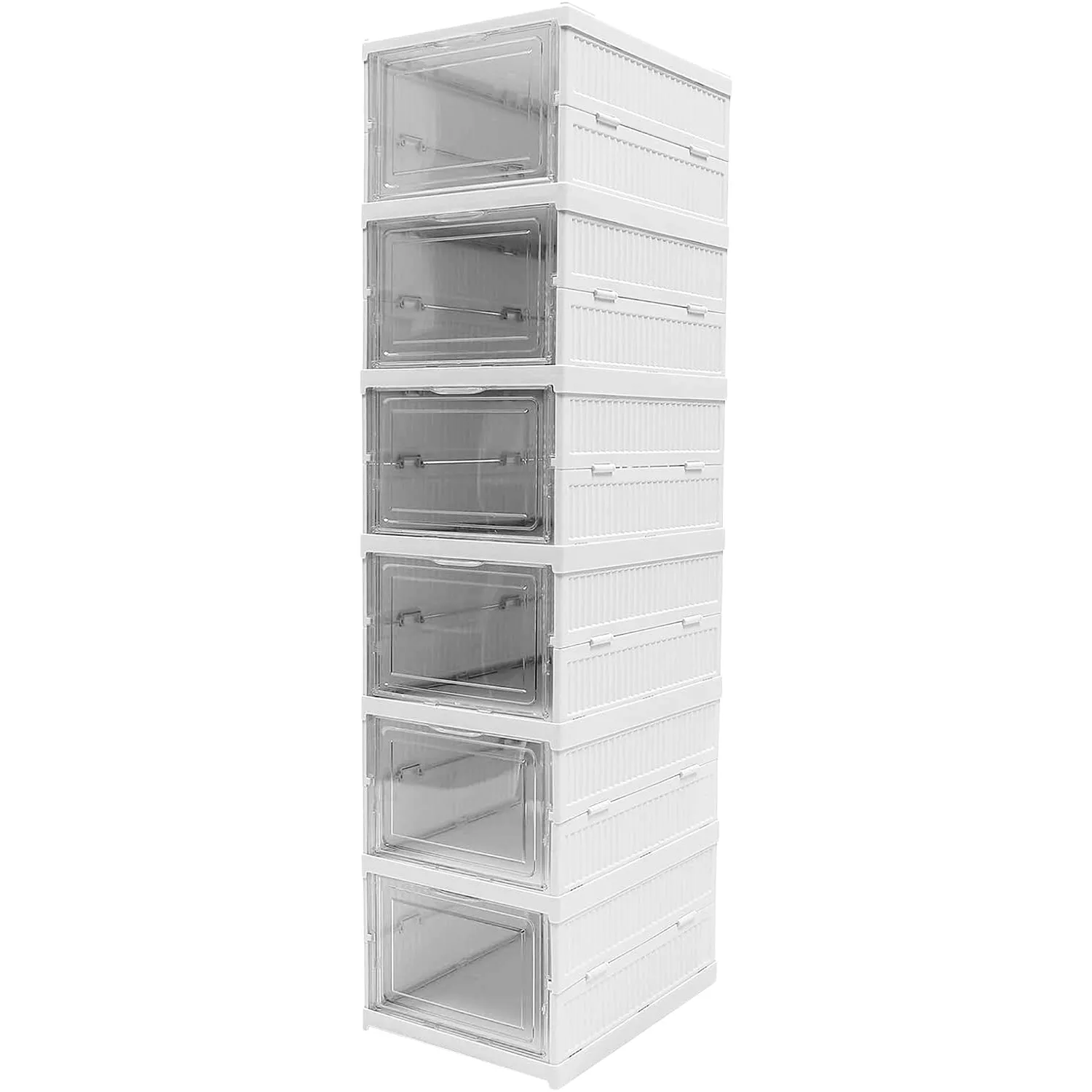 Stackable Multifunctional Storage For Clothes Foldable Drawer Shelf Basket Utility Cart Rack Storage Organizer Cart For Kitchen Pantry Closet Bedroom Bathroom Laundry (6  Layer 1 Pc)