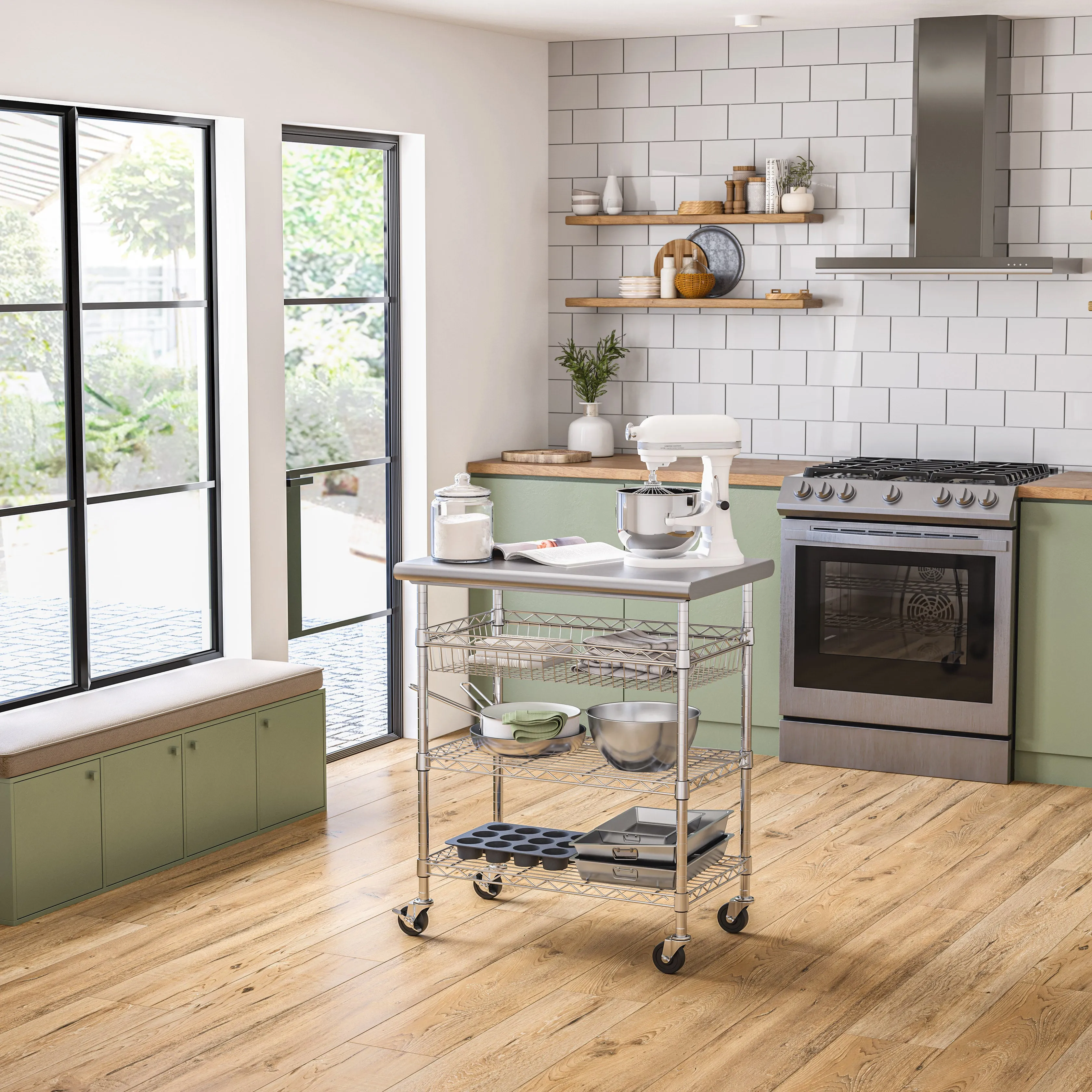 Stainless Steel NSF Utility Worktable Cart