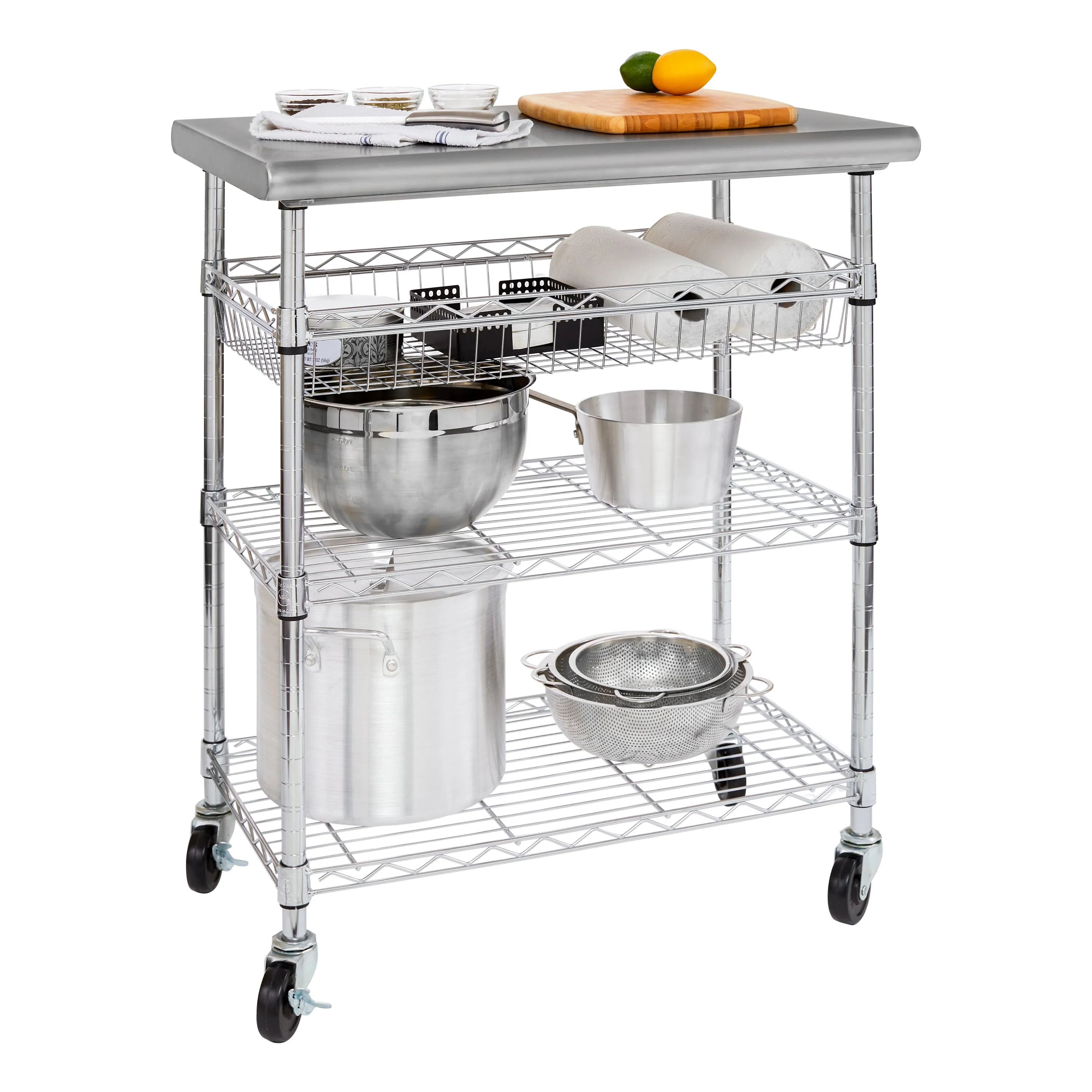 Stainless Steel NSF Utility Worktable Cart
