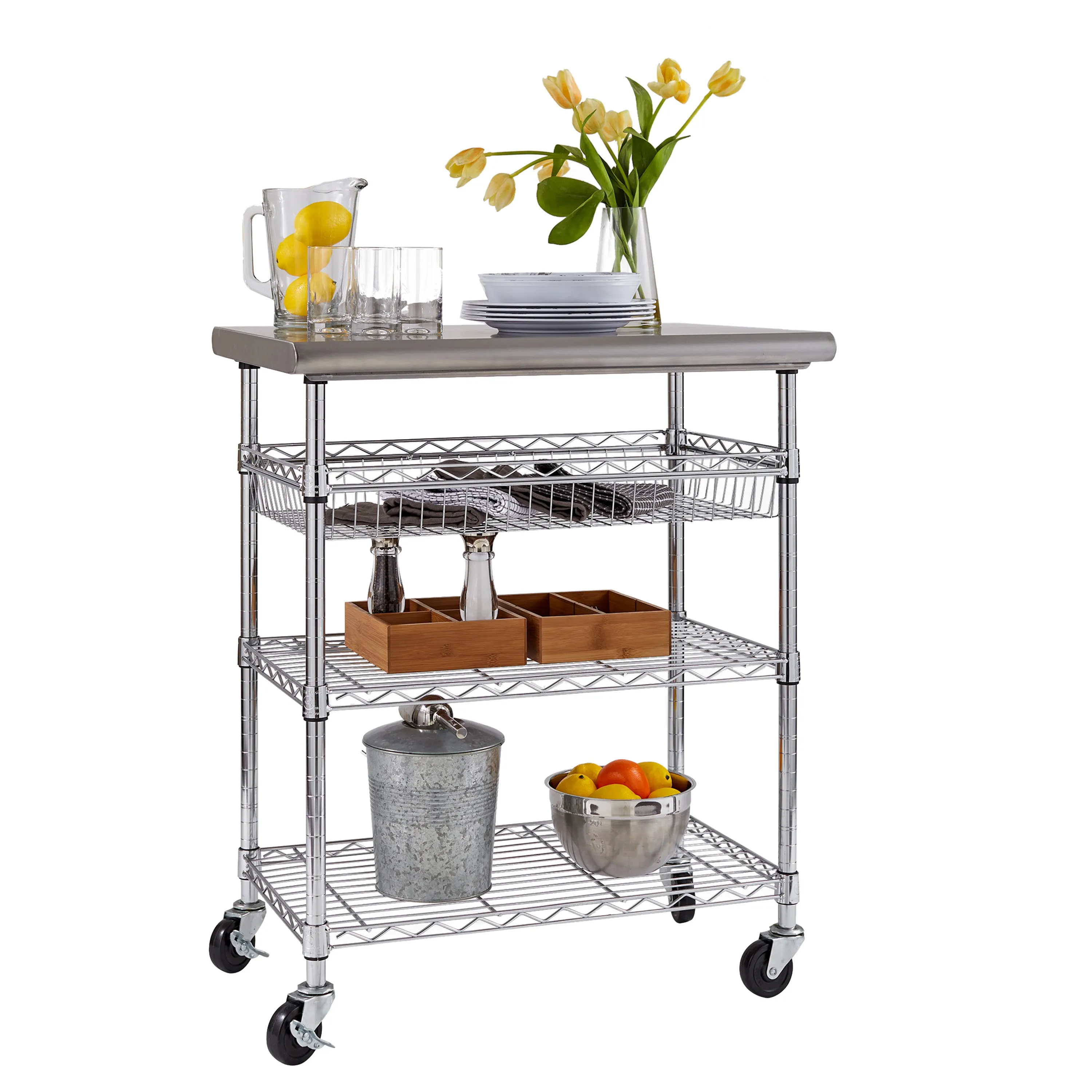 Stainless Steel NSF Utility Worktable Cart