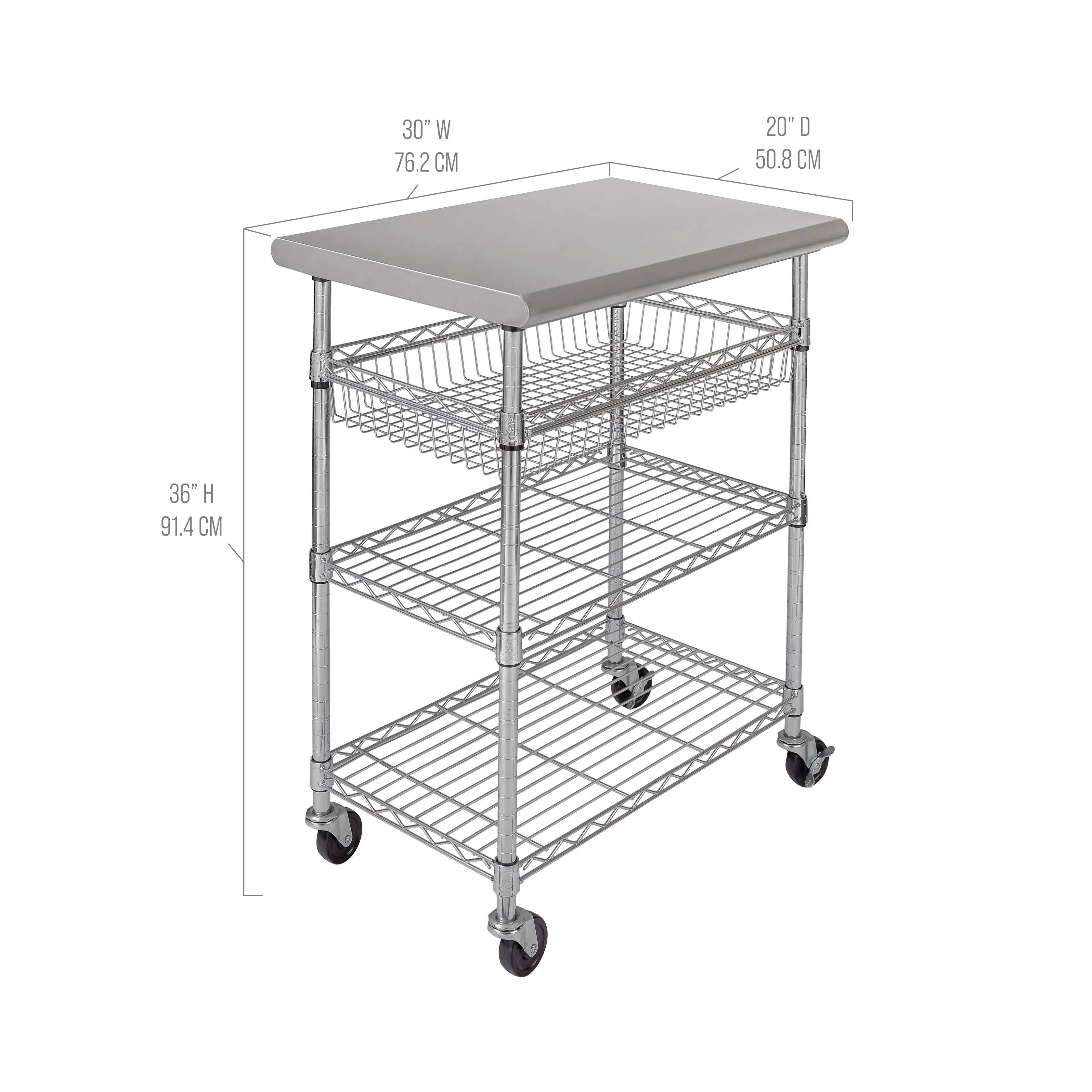 Stainless Steel NSF Utility Worktable Cart