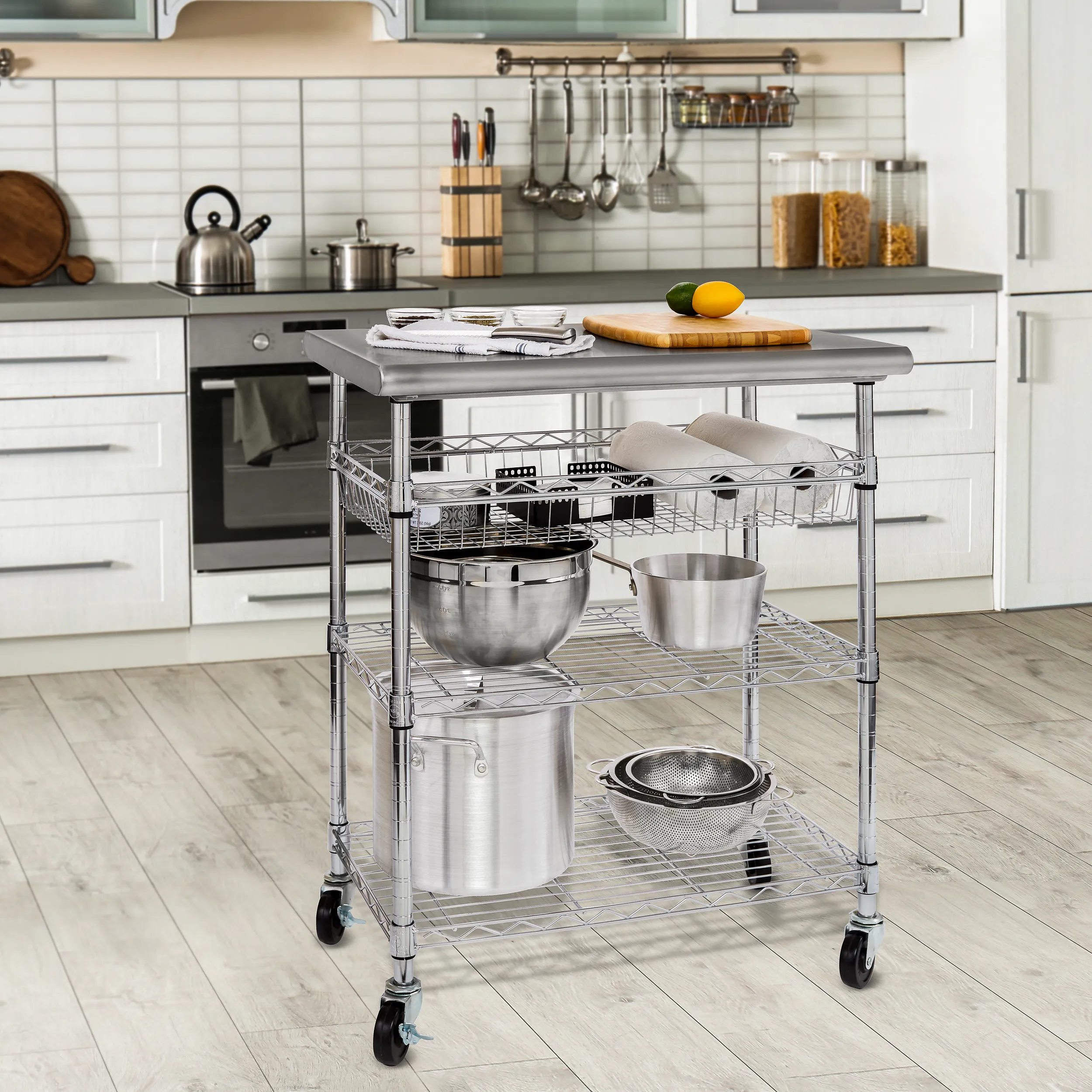 Stainless Steel NSF Utility Worktable Cart