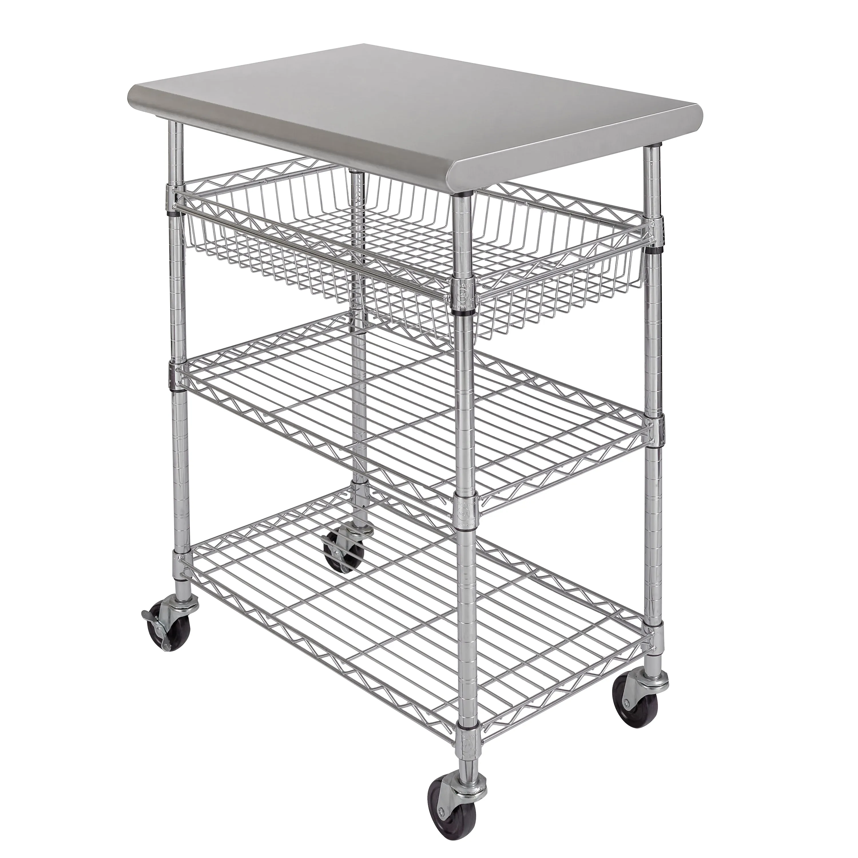 Stainless Steel NSF Utility Worktable Cart